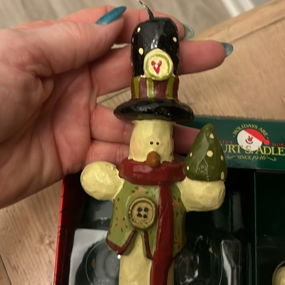 Kurt Adler Christmas Snowman Taper Candles Snowtown 10” NWT - Picture 3 of 7